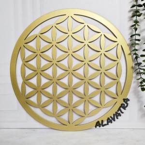 دیوار کوب فلزی گل زندگی