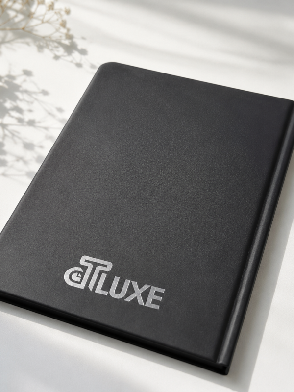 دفتر رقعی لاکچری D.T LUXE کد 613 رنگ مشکی