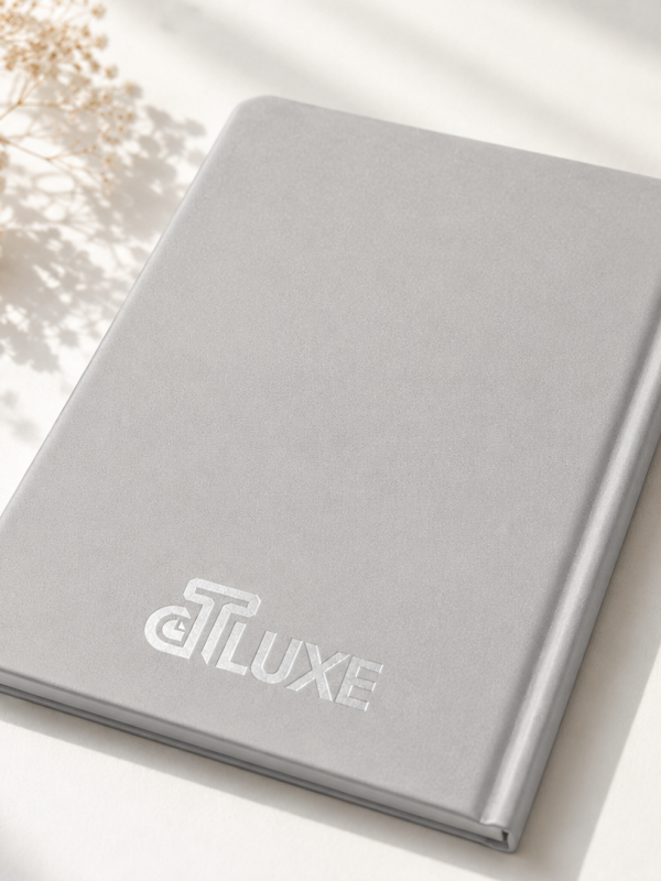 دفتر رقعی لاکچری D.T LUXE کد 613 رنگ طوسی