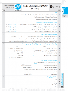 هشتگ امتحان پیام‌های آسمانی هشتم