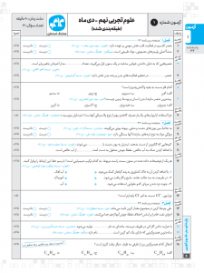 هشتگ امتحان علوم تجربی نهم