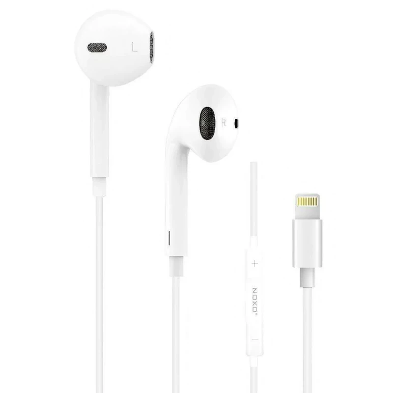 هندزفری سیمی نوکسو مدل HFN-2 | اتصال لایتنینگ و صدای استریو با طراحی مقاوم