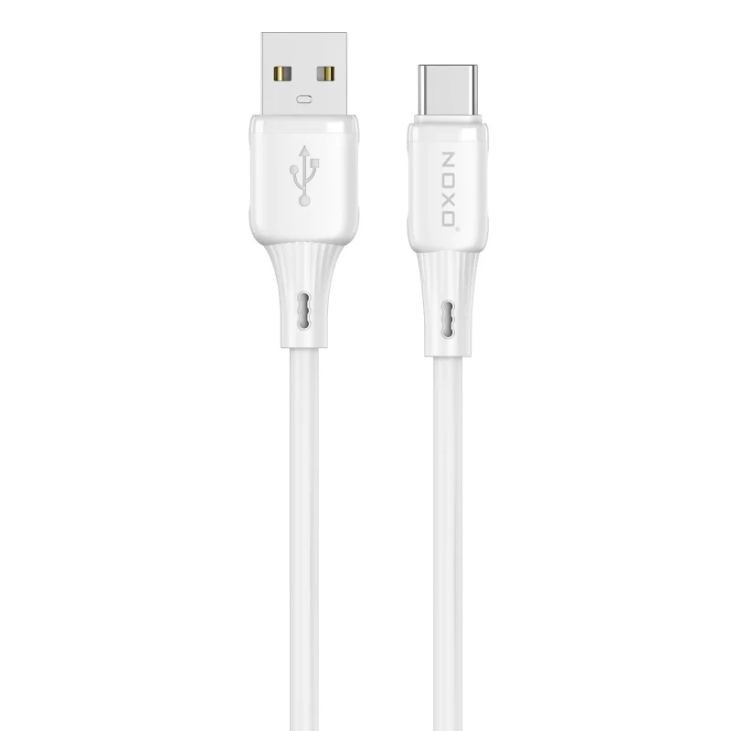 کابل شارژ سیلیکونی USB‑A به Type‑C نوکسو مدل CN‑8 | کابل 2.4A طول 1 متر