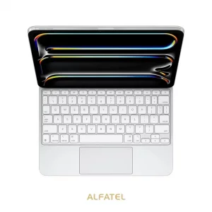 قیمت و خرید کیبورد تبلت اپل مدل Magic مناسب برای iPad Pro نسل M4 سایز 11 اینچی در رنگ سفید