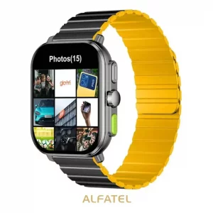 قیمت و خرید ساعت هوشمند گلوریمی مدل GS2 Pro در رنگ بدنه مشکی بند زرد