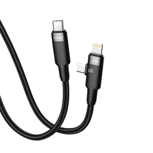 کابل تبدیل 3 در 1 نوکسو مدل CN-5 طول 1.2 متر | شارژ سریع PD