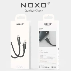 کابل تبدیل 3 در 1 نوکسو مدل CN-5 طول 1.2 متر | شارژ سریع PD