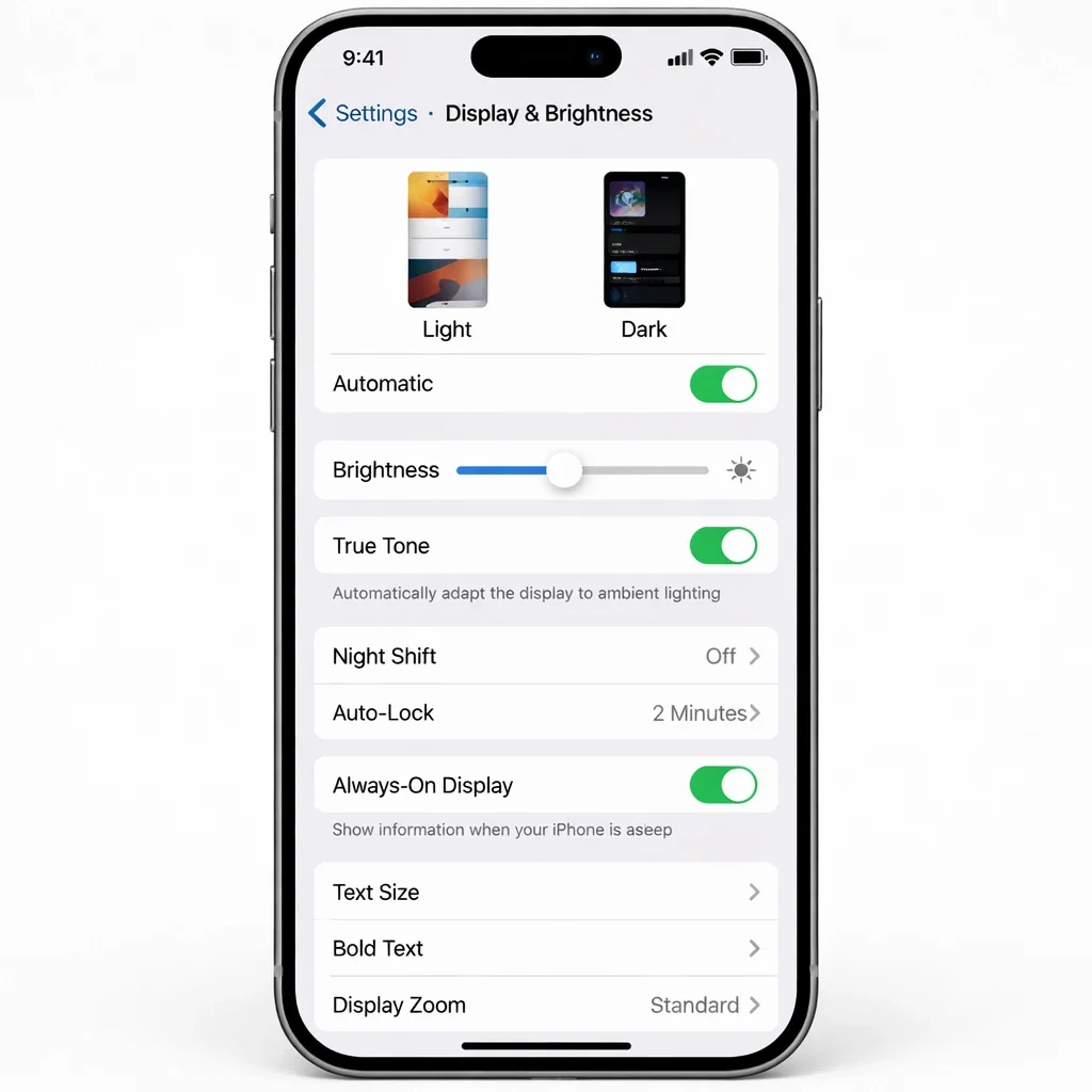 آموزش خاموش کردن Always‑On Display در آیفون