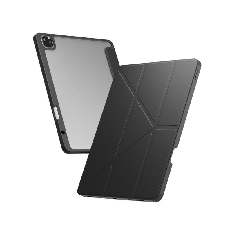 قاب آیپد پرو 11 اینچ 2024 برند لِوِلو مدل کانور پشت شفاف Levelo Conver Clear Back Hybrid Case for iPad Pro 11 inch 2024