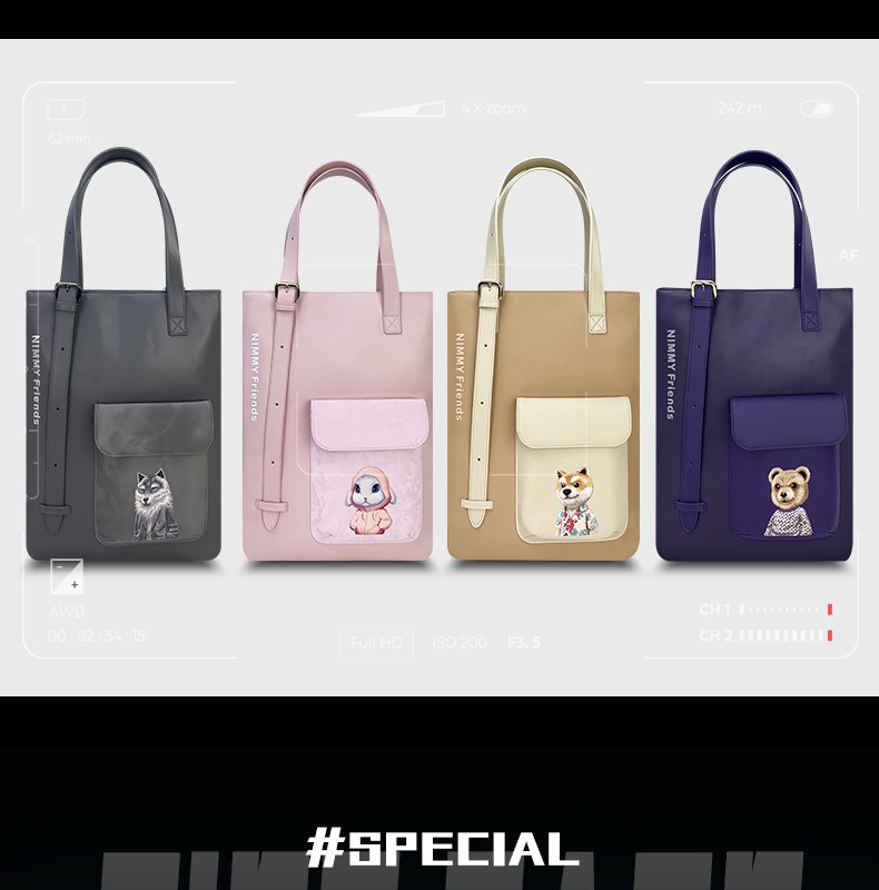 کیف فانتزی چرمی کامپیوتر و تبلت نیمی Nimmy Fashion adorable series Computer bag