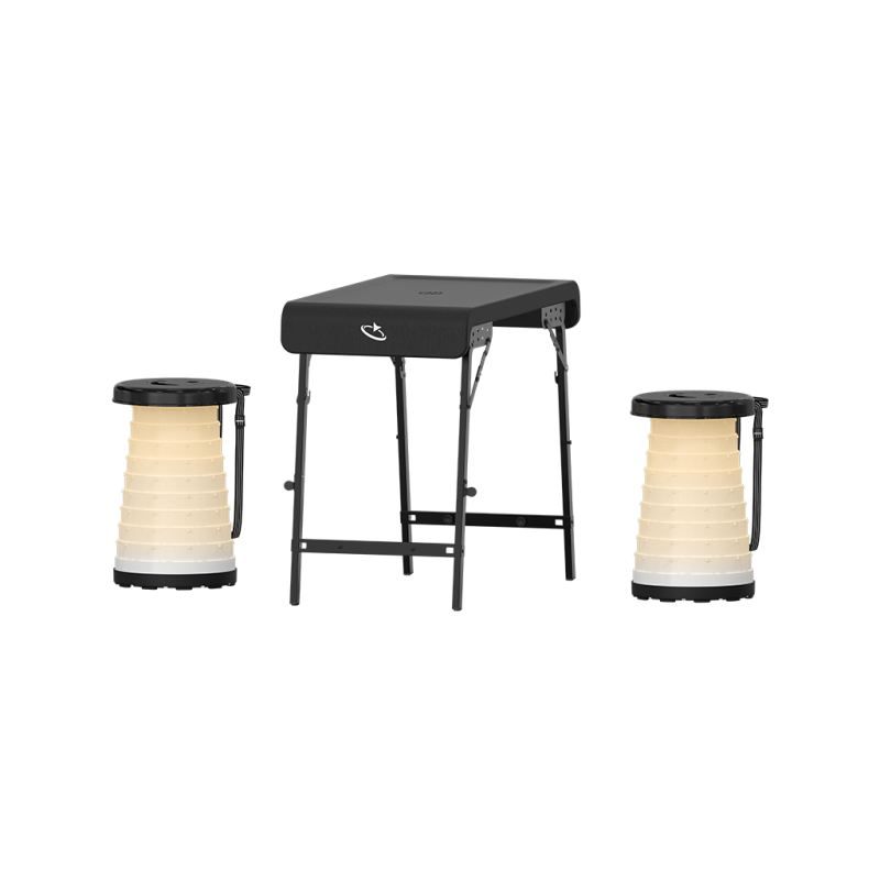 میز کمپینگ قابل حمل و تاشو همراه با صندلی های مجهز به چراغ مدل TBL01 گلتیج  Goaltage Lightfold Camping Table Set