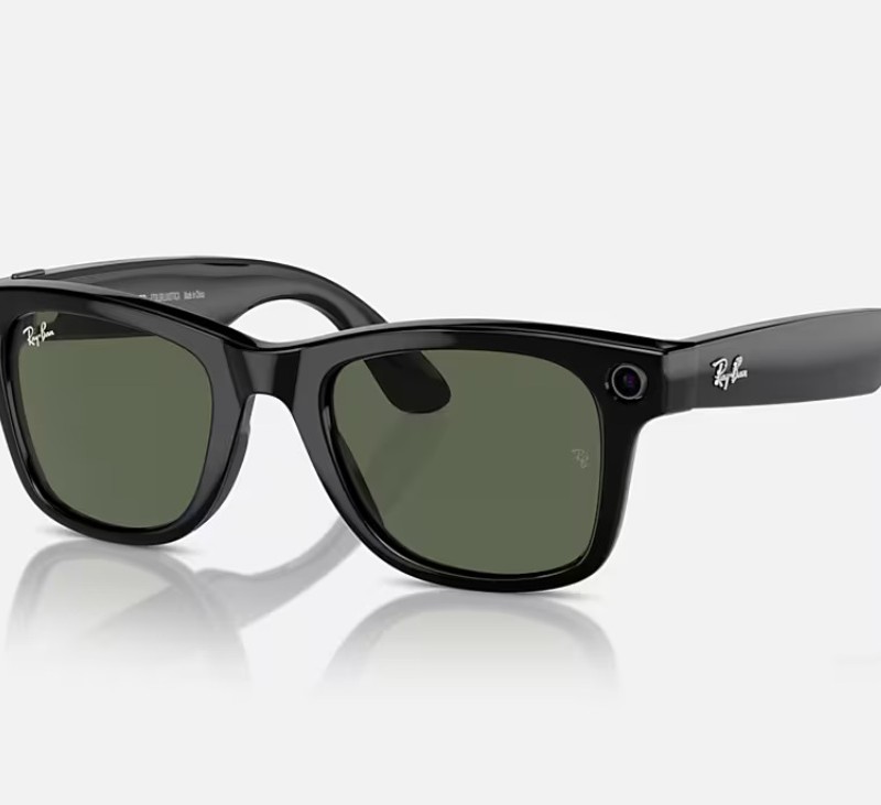 عینک هوشمند ری بن متا مدل وایفارر رنگ مشکی براق با عدسی سبز RAY-BAN META WAYFARER RW4006 سایز 50