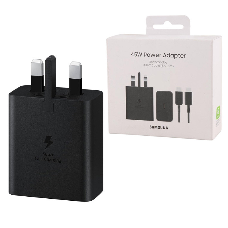 شارژر سوپر فست اورجینال 45 وات سامسونگ مدل EP-T4511 به همراه کابل تبدیل تایپ سی Samsung Power Adapter EP-T4511 USB-C CABLE 1.8m
