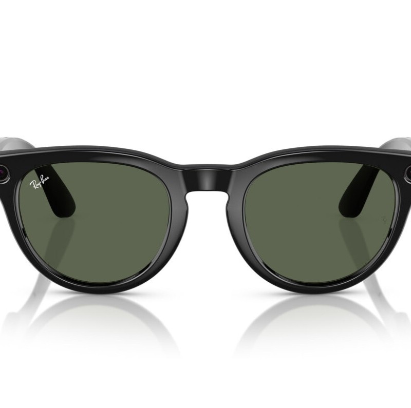 عینک هوشمند ری بن متا مدل هدلاینر رنگ مشکی براق با عدسی سبز RAY-BAN META HEADLINER RW4009F سایز 51mm