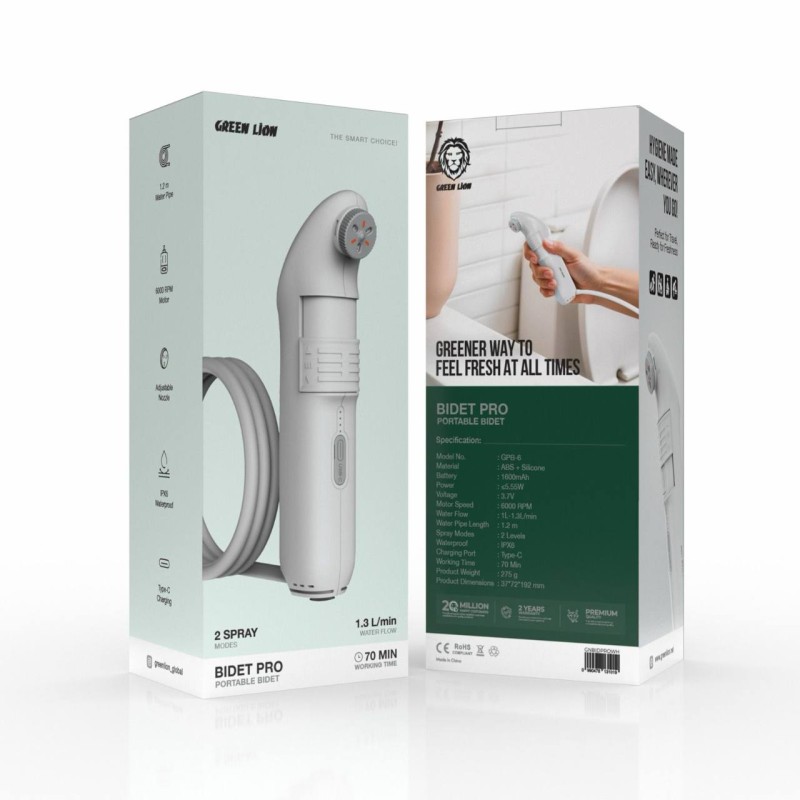 خودشور یا دوش مسافرتی و بیده شارژی گرین لاین مدل Green Lion Bidet Pro