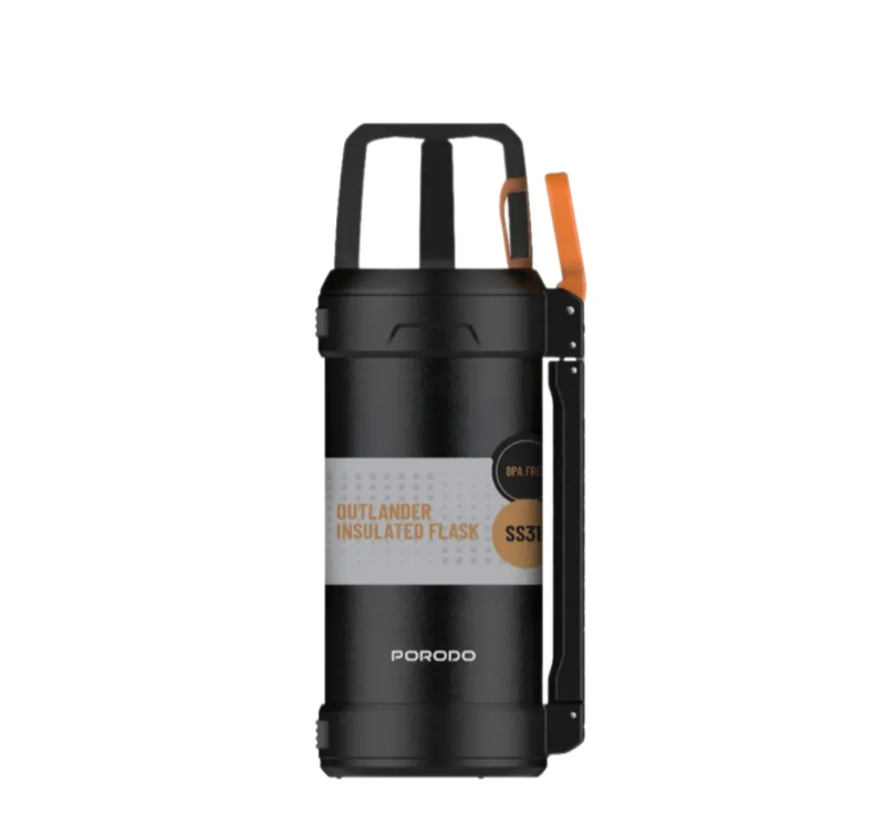 فلاسک کمپینگ پرودو مدل Porodo OUTLANDER LFS156-BK ظرفیت 2 لیتر