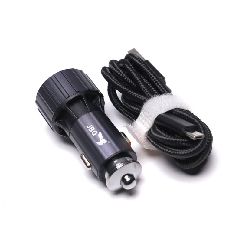 شارژر فندکی باندل کابل USB-C To Lightning فست شارژ برندJBQ مدل CC-P8