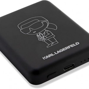 پاور بانک اورجینال  کارل لاگرفلد دارای مگ سیف 3000 Karl Lagerfeld Inductive power bank 5W 3000mAh black MagSafe