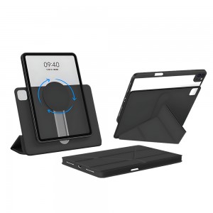 قاب آیپد ایر 13 اینچ 2024 جداشدنی با قابلیت اتصال چرخشی و مغناطیسی برند لِوِلو مدل کانورج Levelo Converge Detachable Case for iPad Air 13 2024