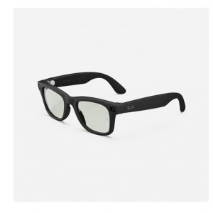 عینک هوشمند ری بن متا مدل وایفارر رنگ مشکی مات با عدسی ترنزیشن (انتقالی)سبز گرافیتی RAY-BAN META WAYFARER transitions RW4006 سایز 50mm