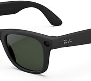 عینک هوشمند ری بن متا مدل وایفارر رنگ مشکی مات با عدسی ترنزیشن (انتقالی)سبز گرافیتی RAY-BAN META WAYFARER transitions RW4006 سایز 50mm