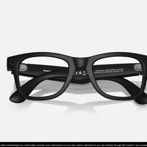 عینک هوشمند ری بن متا مدل وایفارر رنگ مشکی مات با عدسی ترنزیشن (انتقالی)سبز گرافیتی RAY-BAN META WAYFARER transitions RW4006 سایز 50mm