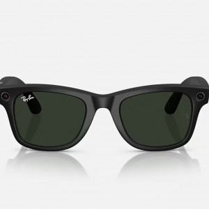 عینک هوشمند ری بن متا مدل وایفارر رنگ مشکی مات با عدسی ترنزیشن (انتقالی)سبز گرافیتی RAY-BAN META WAYFARER transitions RW4006 سایز 50mm