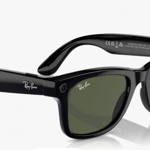 عینک هوشمند ری بن متا مدل وایفارر رنگ مشکی مات با عدسی ترنزیشن (انتقالی)سبز گرافیتی RAY-BAN META WAYFARER transitions RW4006 سایز 50mm