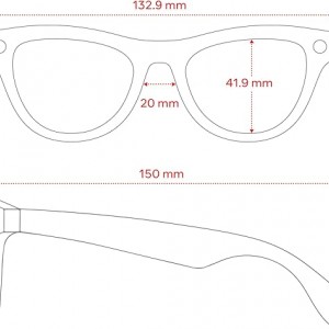 عینک هوشمند ری بن متا مدل مشکی براق با عدسی ترنزیشن (انتقالی)آبی آسمانی RAY-BAN META SKYLER transitions RW4010 سایز 50mm