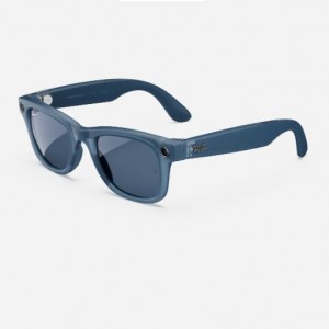 عینک هوشمند ری بن متا مدل وایفارر رنگ آبی مات با عدسی آبی کدر پلاریزه RAY-BAN META WAYFARER RW4006 سایز استاندارد 50