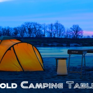میز کمپینگ قابل حمل و تاشو همراه با صندلی های مجهز به چراغ مدل TBL01 گلتیج  Goaltage Lightfold Camping Table Set