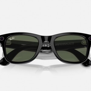 عینک هوشمند ری بن متا مدل وایفارر رنگ مشکی براق با عدسی سبز RAY-BAN META WAYFARER RW4006 سایز استاندارد
