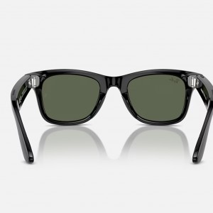 عینک هوشمند ری بن متا مدل وایفارر رنگ مشکی براق با عدسی سبز RAY-BAN META WAYFARER RW4008 سایز 53mm