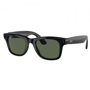 عینک هوشمند ری بن متا مدل وایفارر رنگ مشکی براق با عدسی سبز RAY-BAN META WAYFARER RW4008 سایز 53mm
