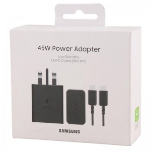 سوپر فست شارژ اورجینال 45 وات سامسونگ مدل EP-T4511 به همراه کابل تبدیل تایپ سی Samsung Power Adapter EP-T4511 USB-C CABLE 1.8m