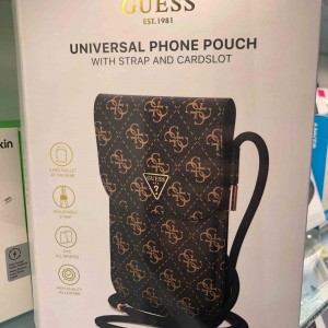 کیف موبایل اورجینال برند گس Guess به همراه بند و جاکارتی