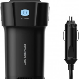 اینورتر 150 وات پاورولوژی POWEROLOGY 150W CUP HOLDER POWER INVERTER P150INVBK