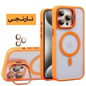 قاب هولدر دار به همراه محافظ لنز مناسب برای گوشی موبایل اپل IPHONE 15 PRO MAX