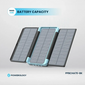 پاوربانک خورشیدی 16000 میلی آمپر پاورولوژی Powerology 16000mAh Solar Power Bank