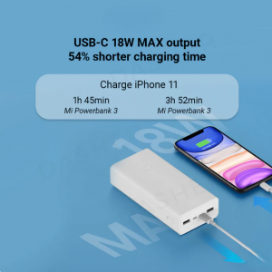 پاوربانک شیائومی مدل Mi PB3018ZM ظرفیت 30000 میلی آمپر ساعت
