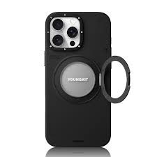قاب برند YOUNGKIT مگ سیف دار و هولدر دار مدل LEATHER مناسب برای آیفون 16 پرو مکس IPHONE 16 PRO MAX
