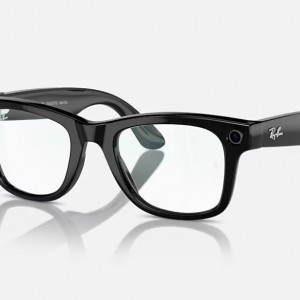 عینک هوشمند ری بن متا مدل وایفارر رنگ مشکی براق با عدسی شفاف RAY-BAN META WAYFARER Clear RW4008 سایز 53mm