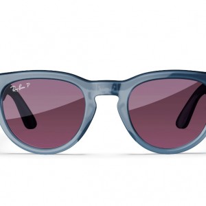 عینک هوشمند ری بن متا مدل هدلاینر رنگ جین (آبی) براق با عدسی قرمز خاکی پلاریزه RAY-BAN META HEADLINER RW4009 سایز 50mm