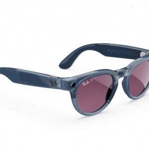 عینک هوشمند ری بن متا مدل هدلاینر رنگ جین (آبی) براق با عدسی قرمز خاکی پلاریزه RAY-BAN META HEADLINER RW4009 سایز 50mm
