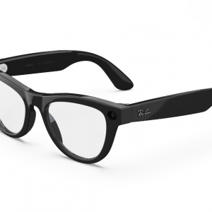 عینک هوشمند ری بن متا مدل اسکایلر رنگ مشکی براق با عدسی شفاف RAY-BAN META Skyler Clear RW4010 سایز 52mm