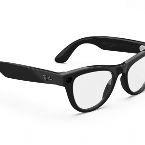 عینک هوشمند ری بن متا مدل اسکایلر رنگ مشکی براق با عدسی شفاف RAY-BAN META Skyler Clear RW4010 سایز 52mm