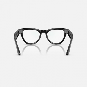 عینک هوشمند ری بن متا مدل اسکایلر رنگ مشکی براق با عدسی شفاف RAY-BAN META Skyler Clear RW4010 سایز 52mm