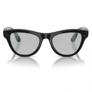 عینک هوشمند ری بن متا مدل اسکایلر رنگ مشکی براق با عدسی شفاف RAY-BAN META Skyler Clear RW4010 سایز 52mm