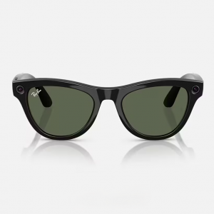 عینک هوشمند ری بن متا مدل اسکایلر مشکی براق با عدسی سبز RAY-BAN META SKYLER RW 4010  سایز 52mm