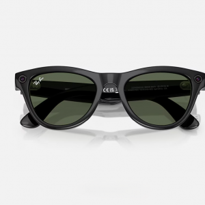 عینک هوشمند ری بن متا مدل اسکایلر مشکی براق با عدسی سبز RAY-BAN META SKYLER RW 4010  سایز 52mm